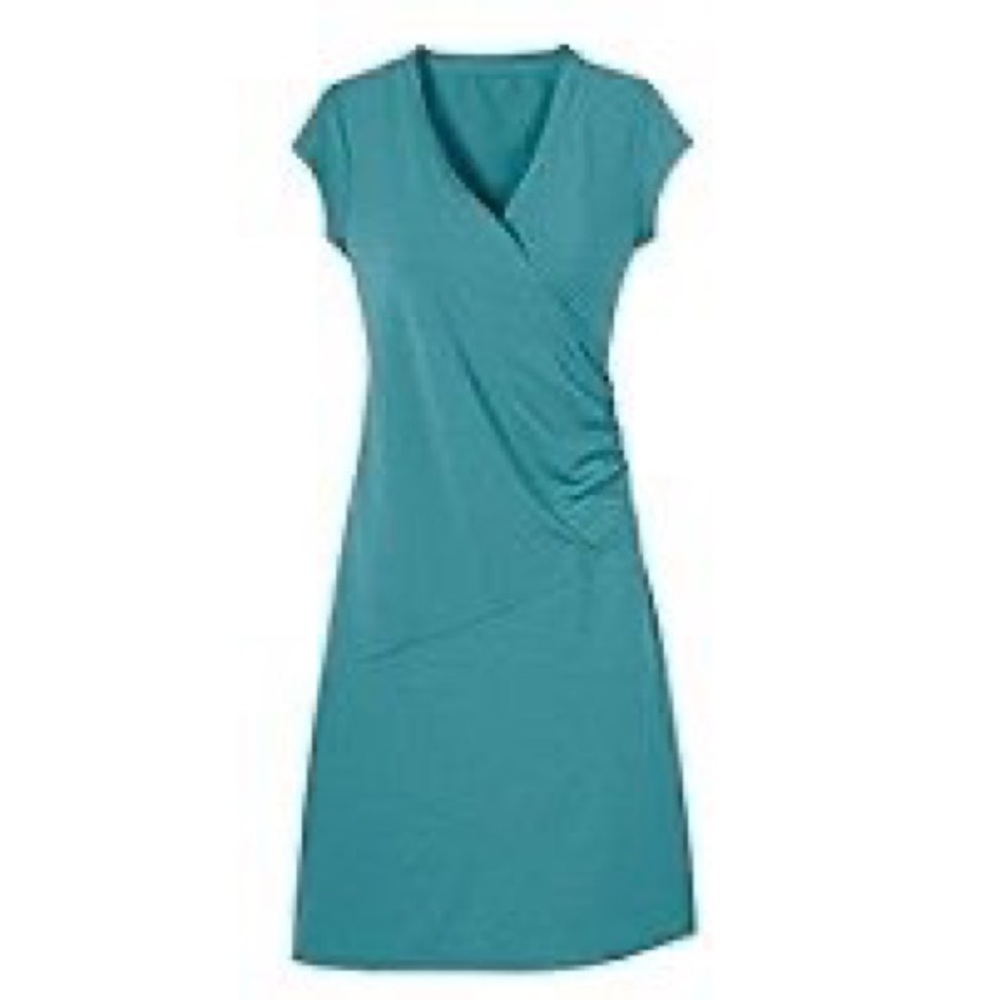 Athleta Nectar Faux Wrap Dress Purple Small Tall - Picture 15 of 15